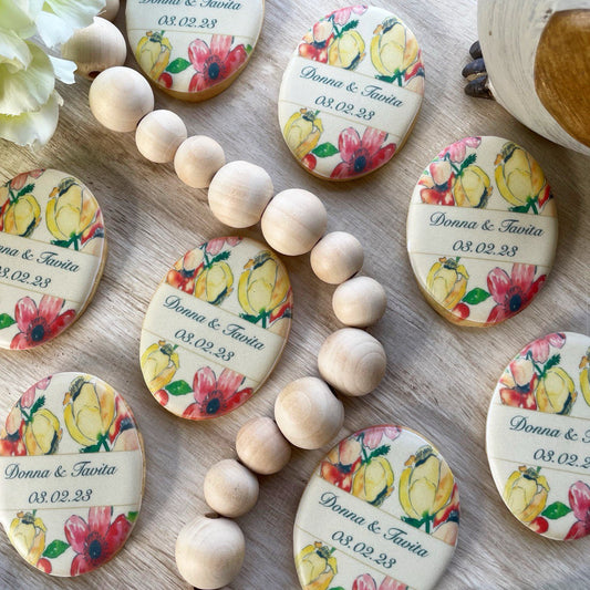 Wedding/ Bridal shower Cookies #4 (8pc) / Personalised Wedding Favors Custom Cookies