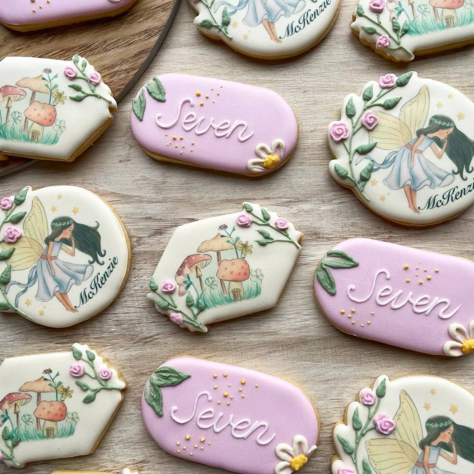 Fairy Themed Birthday Cookies (8pc) / Decorated Sugar Cookies